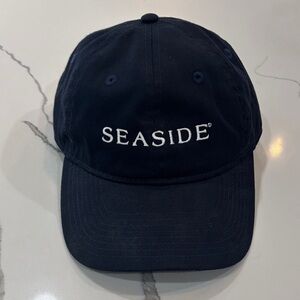 Seaside Florida Navy Blue Unisex Hat, Adjustable Velcro Back, NWOT
